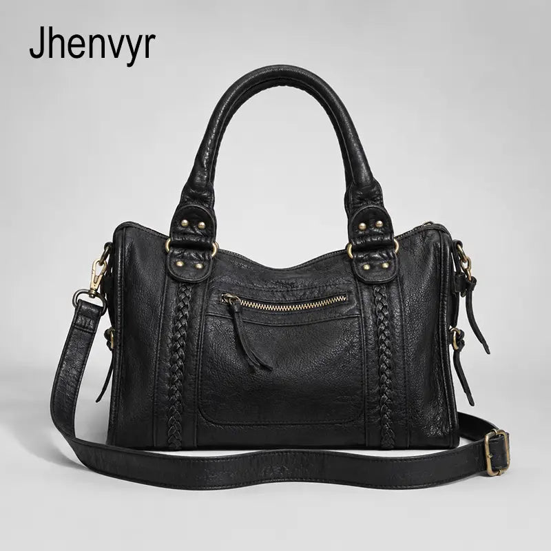 Jhenvyr Women'S Tote Bag, Large Capacity Shoulder Bag with Adjustable Strap, Zipper Crossbody Tote, Casual Trendy Versatile High-Quality Daily Commuting Bag, Casual Handbag Satchel
