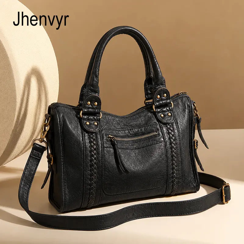 Jhenvyr Women'S Tote Bag, Large Capacity Shoulder Bag with Adjustable Strap, Zipper Crossbody Tote, Casual Trendy Versatile High-Quality Daily Commuting Bag, Casual Handbag Satchel